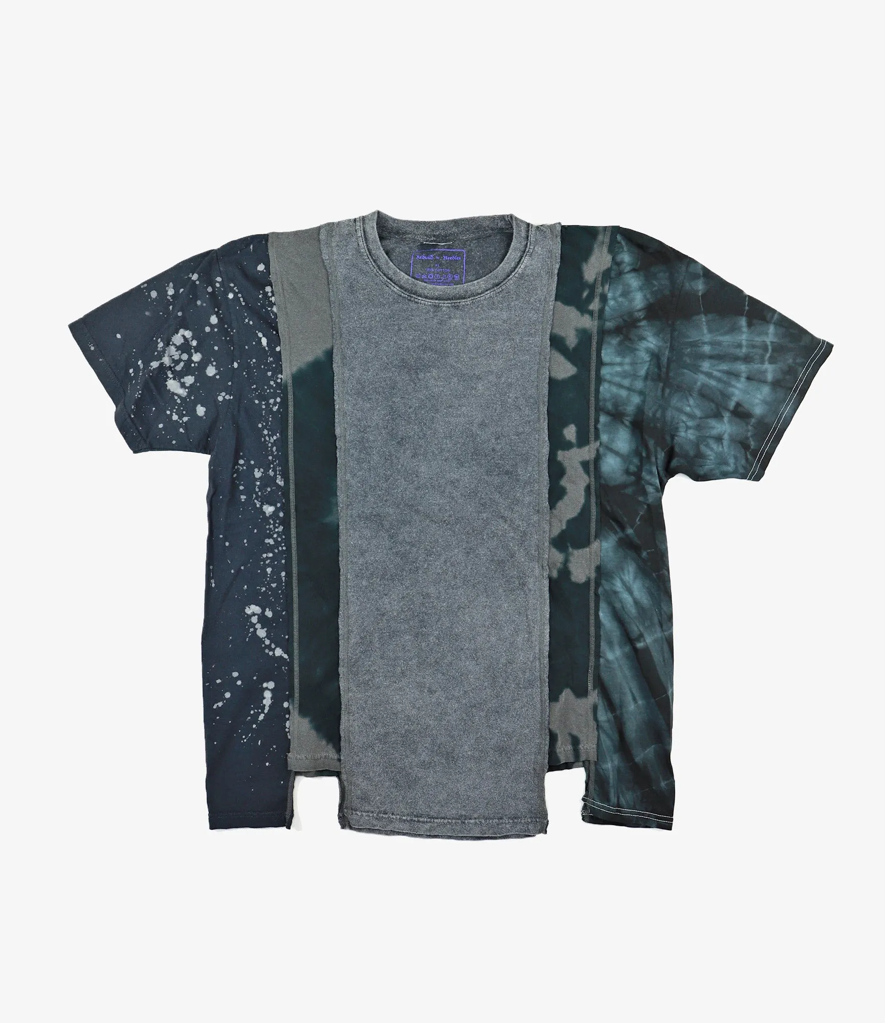 5 Cuts Short Sleeve T-Shirt – Black/White Mishmash