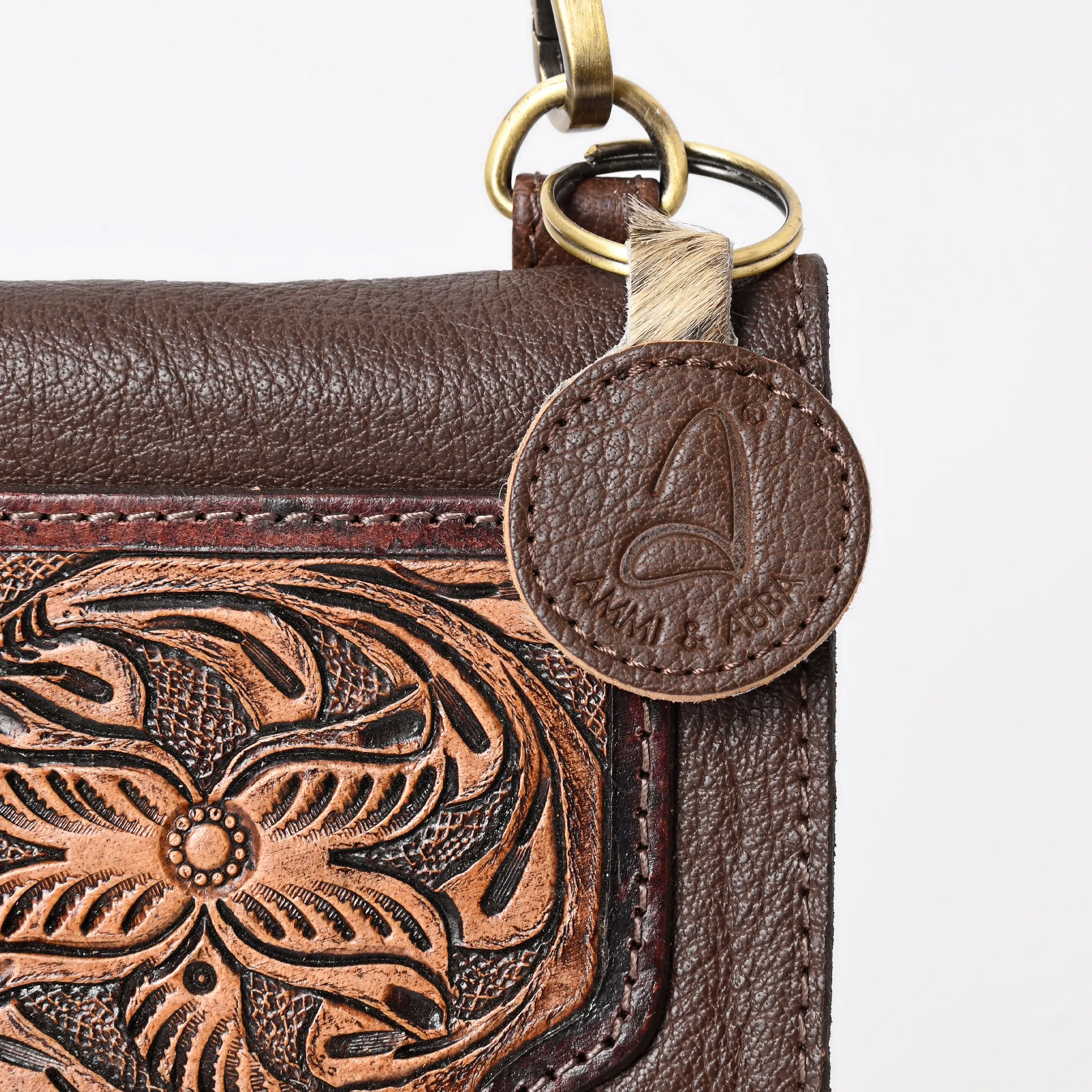A&A-1088  Montana West 100% Genuine Oily Calf Leather Crossbody