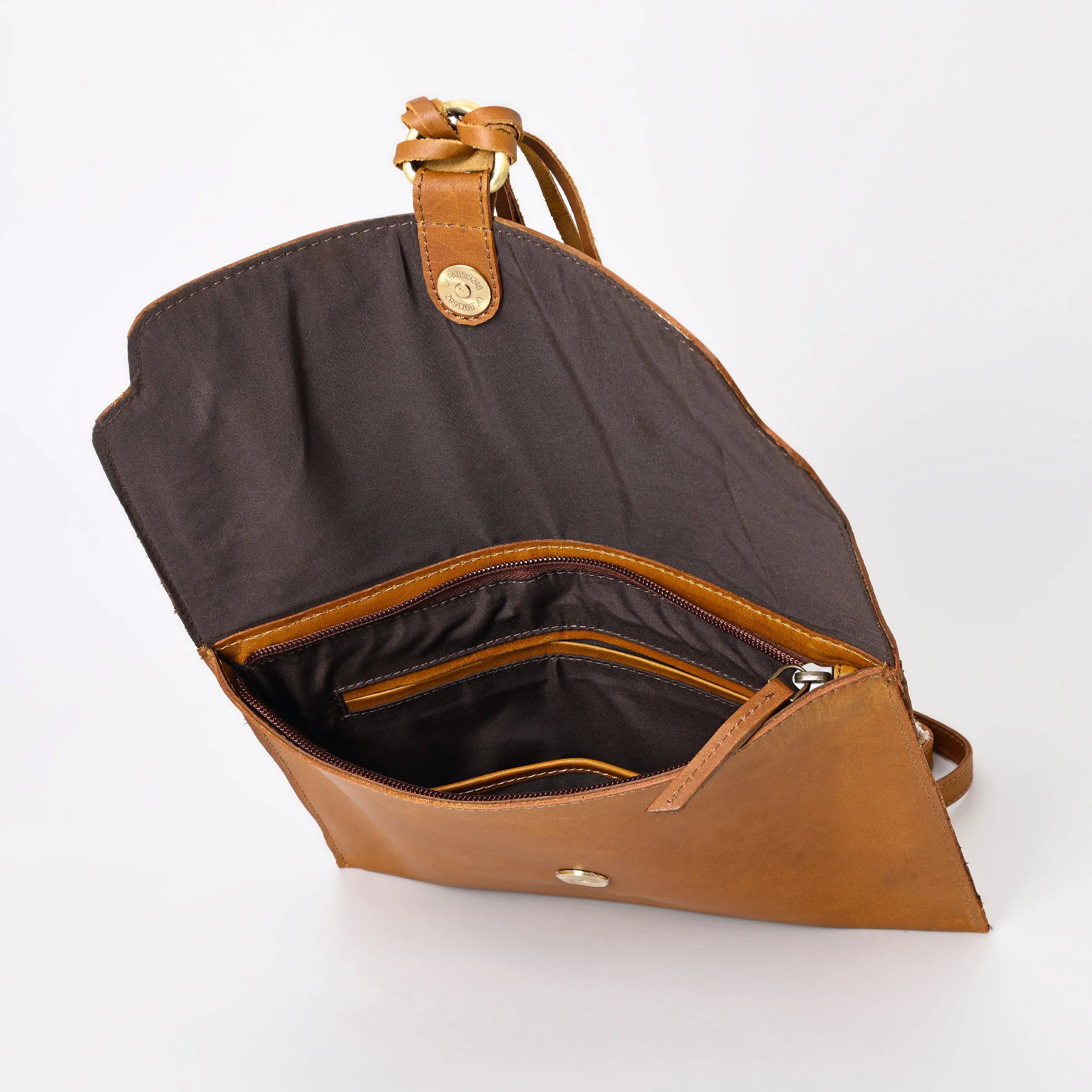 A&A-1088  Montana West 100% Genuine Oily Calf Leather Crossbody