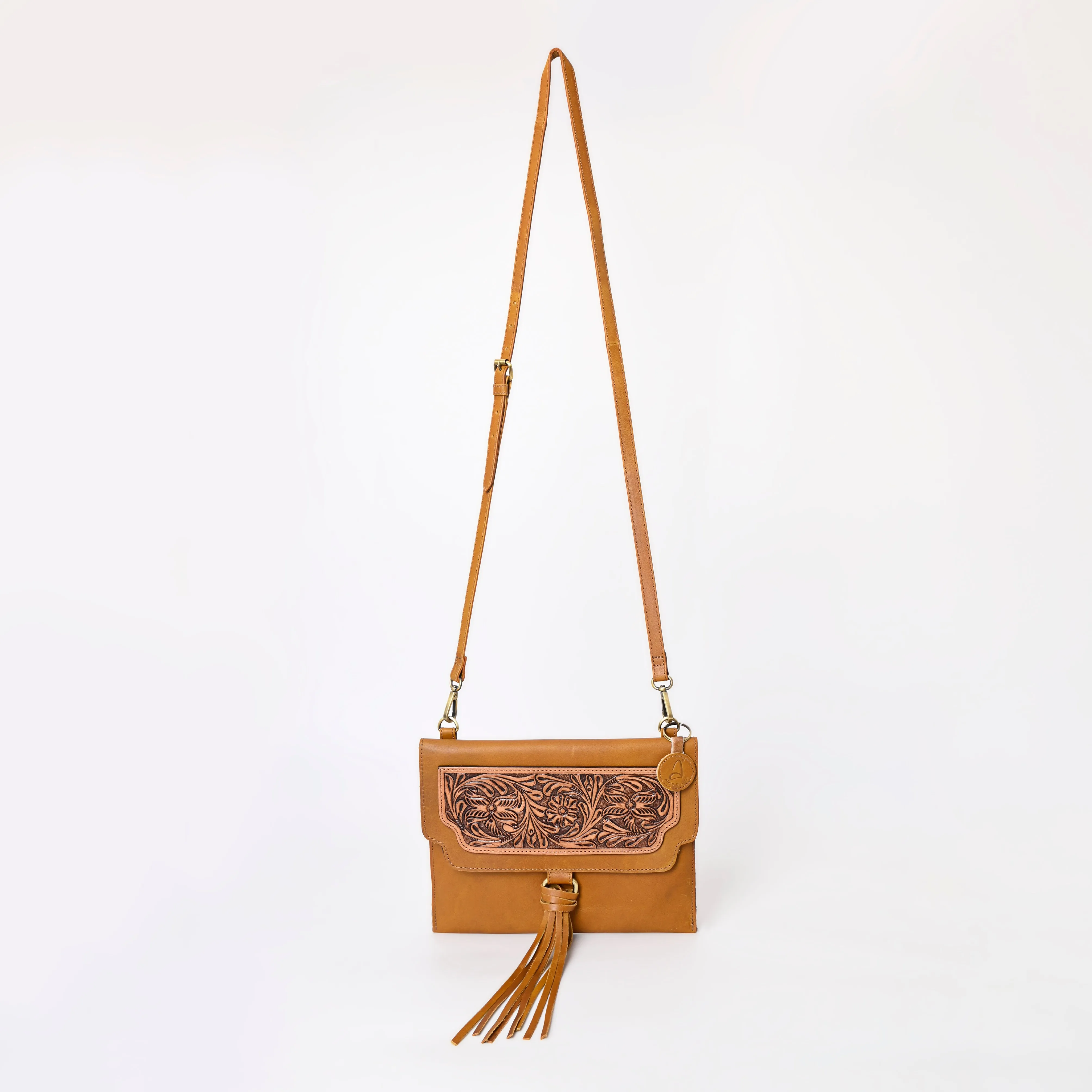 A&A-1088  Montana West 100% Genuine Oily Calf Leather Crossbody