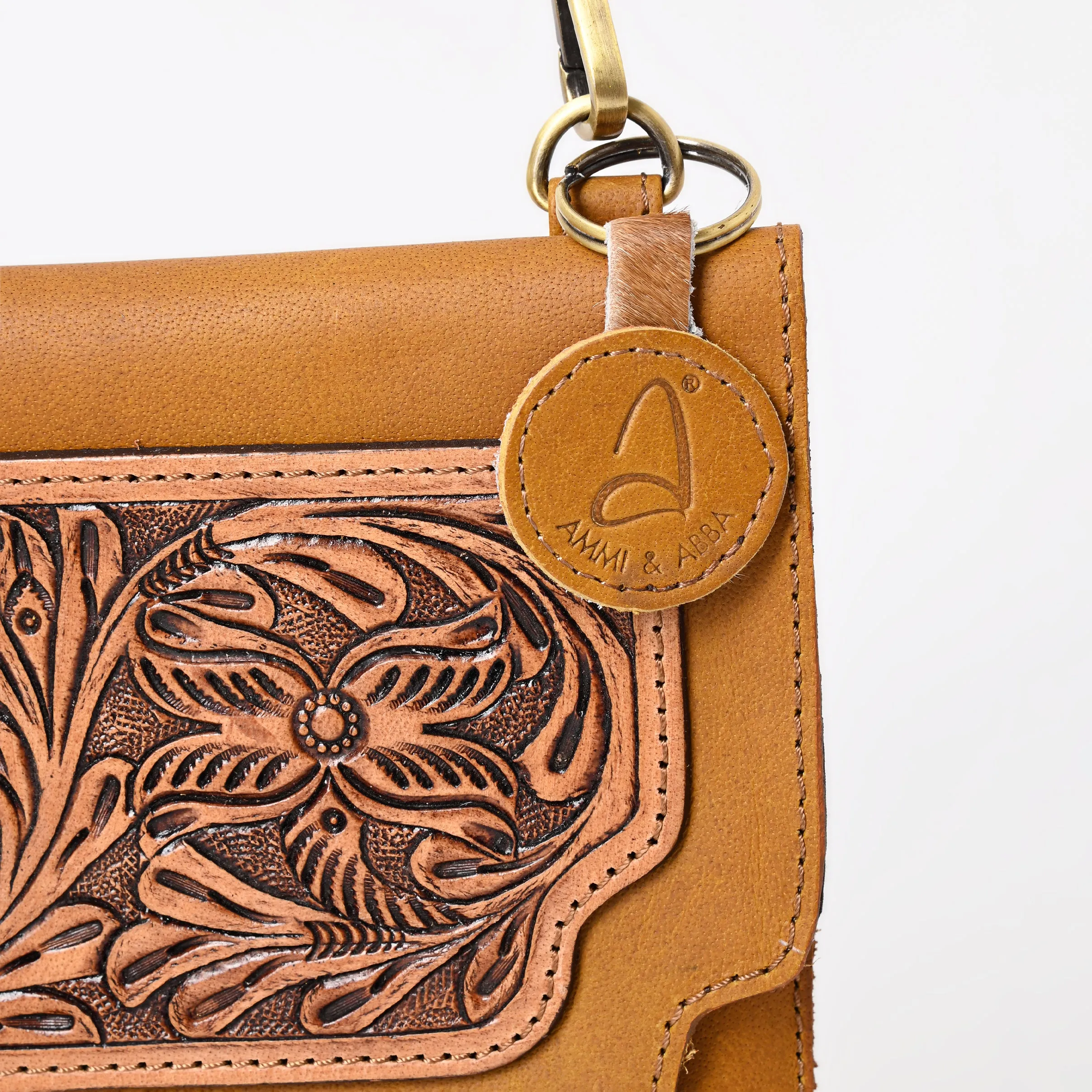 A&A-1088  Montana West 100% Genuine Oily Calf Leather Crossbody