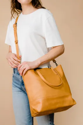 ABERA CROSSBODY TOTE - COGNAC