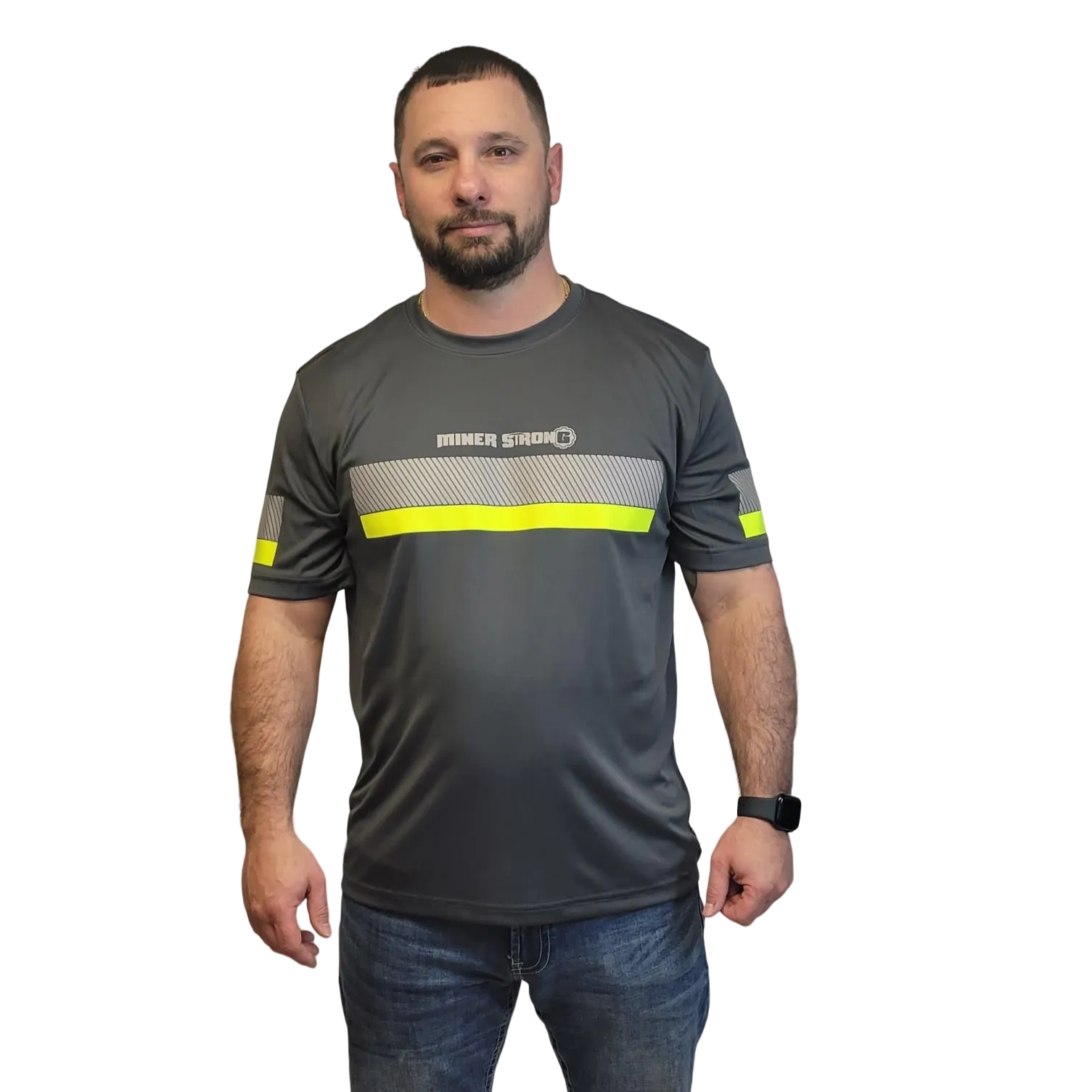 ANSI Class 1 Reflective Short Sleeve Safety Shirt w/ Hi Vis Strips