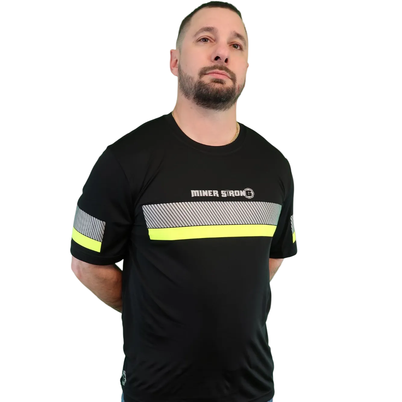 ANSI Class 1 Reflective Short Sleeve Safety Shirt w/ Hi Vis Strips