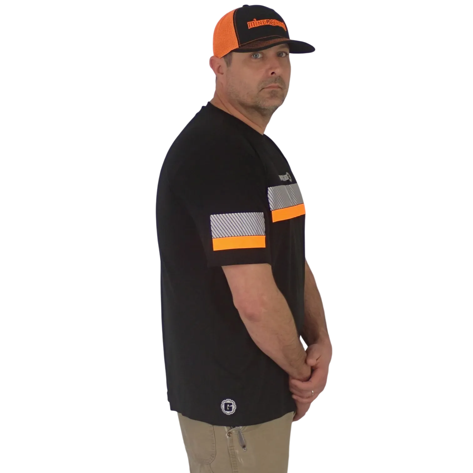 ANSI Class 1 Reflective Short Sleeve Safety Shirt w/ Hi Vis Strips