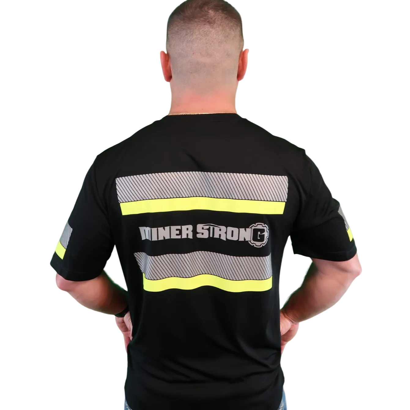 ANSI Class 1 Reflective Short Sleeve Safety Shirt w/ Hi Vis Strips