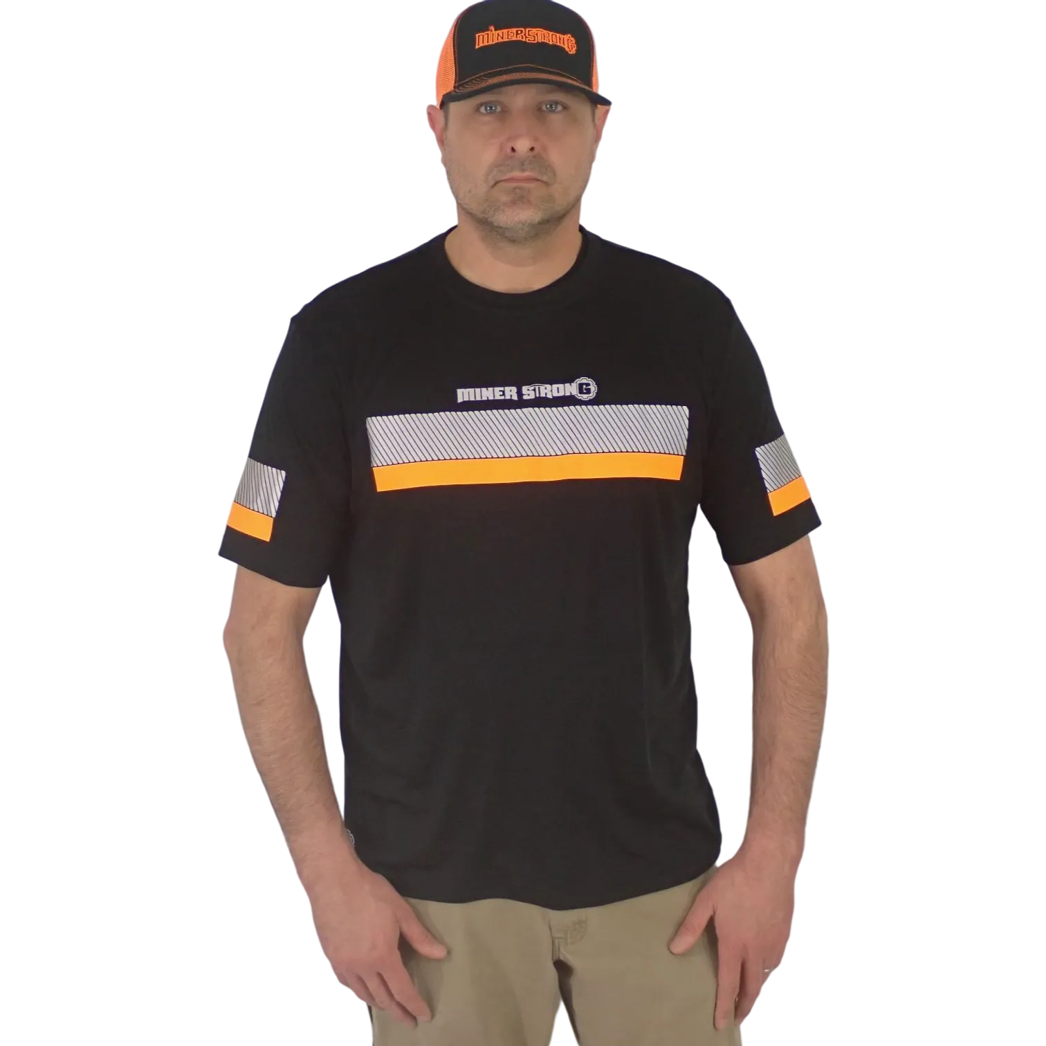 ANSI Class 1 Reflective Short Sleeve Safety Shirt w/ Hi Vis Strips