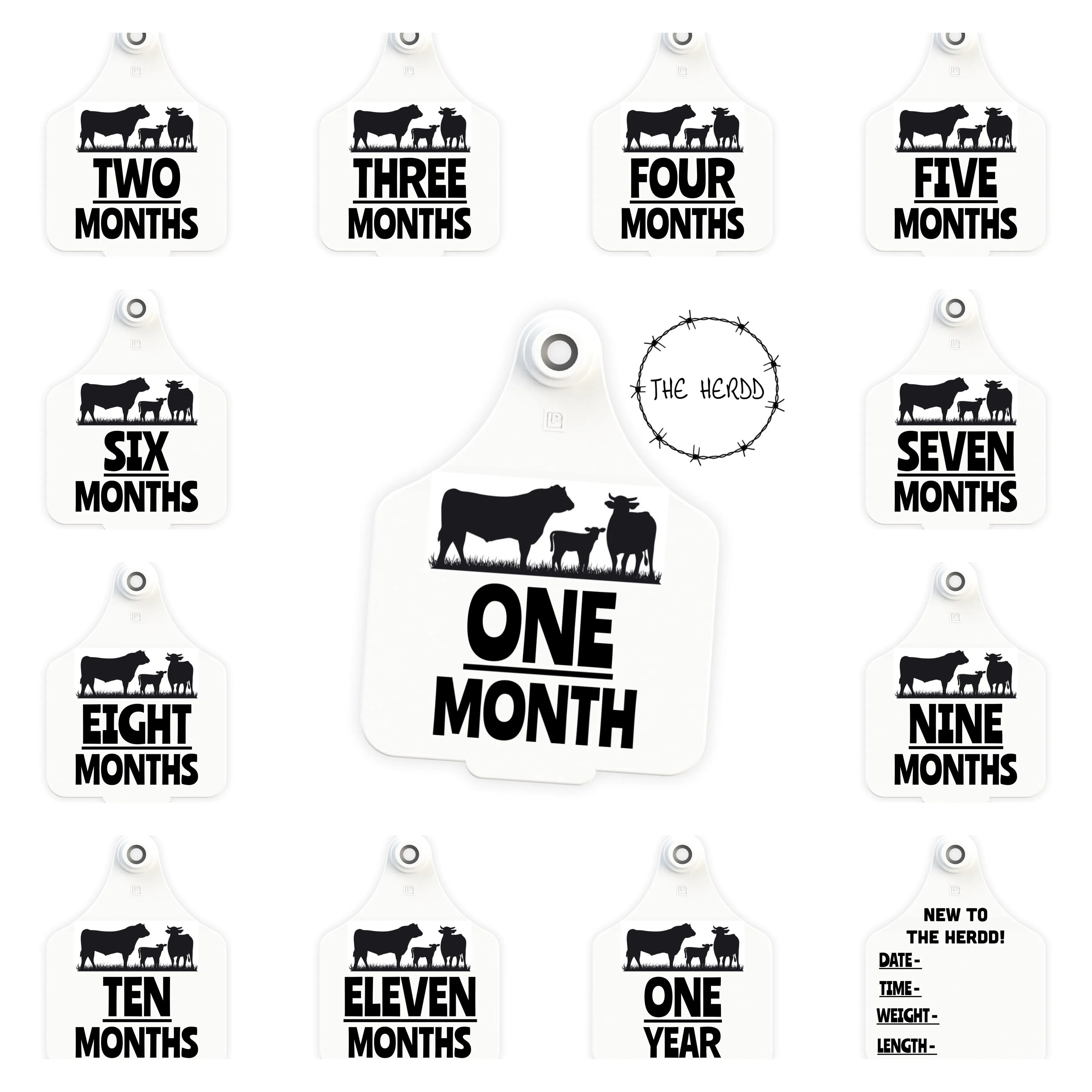 Baby Milestone Tags - Farm Edition