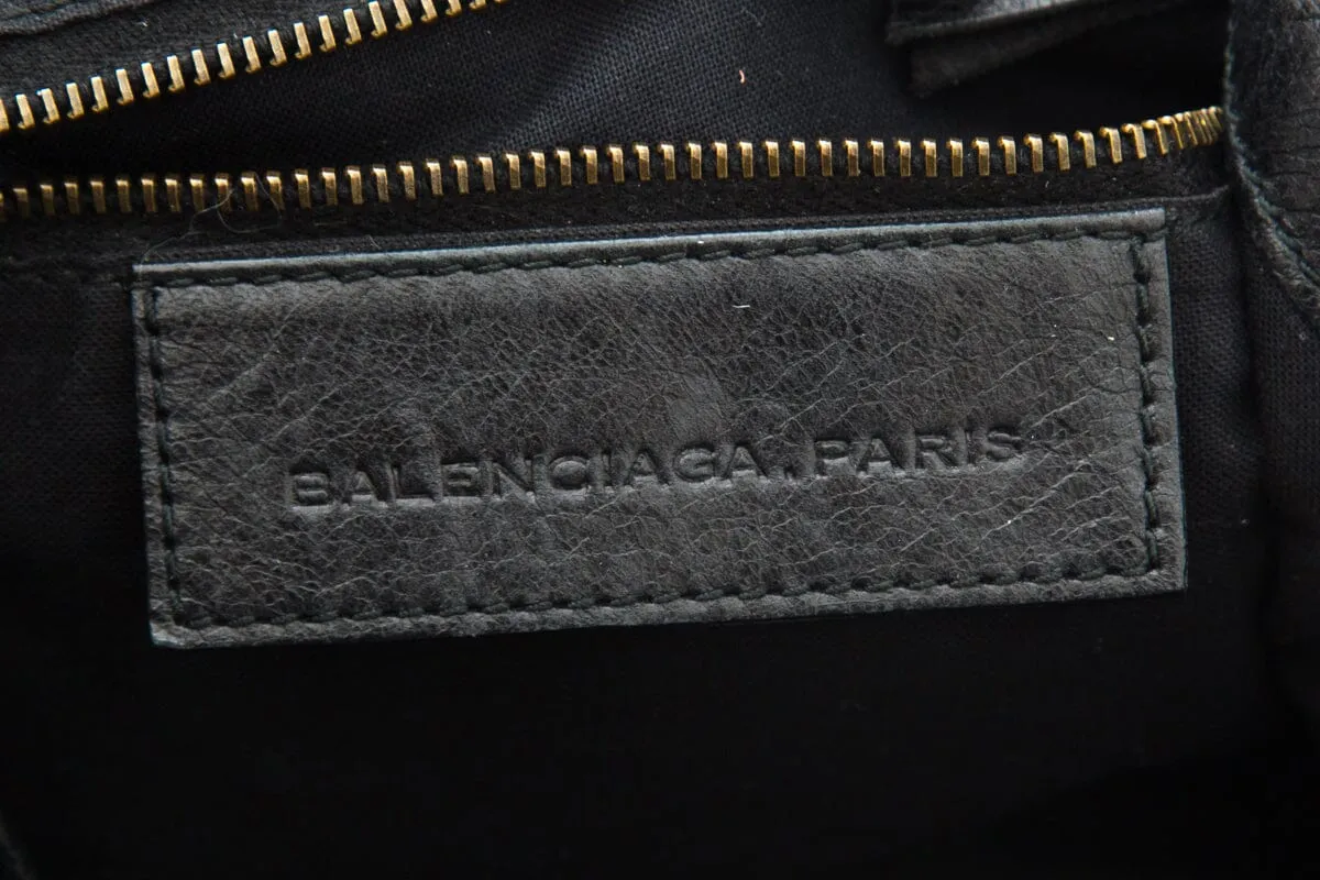 Balenciaga Black 2 Way City Handbag