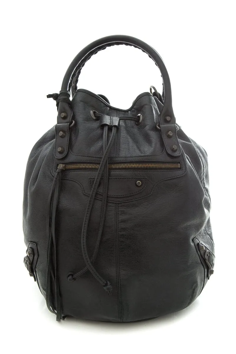 Balenciaga Black 2 Way City Handbag