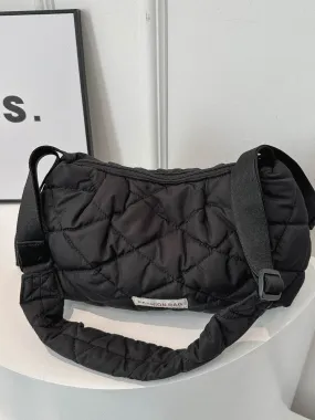 Bubble Texture Adjustable Strap Crossbody Bag