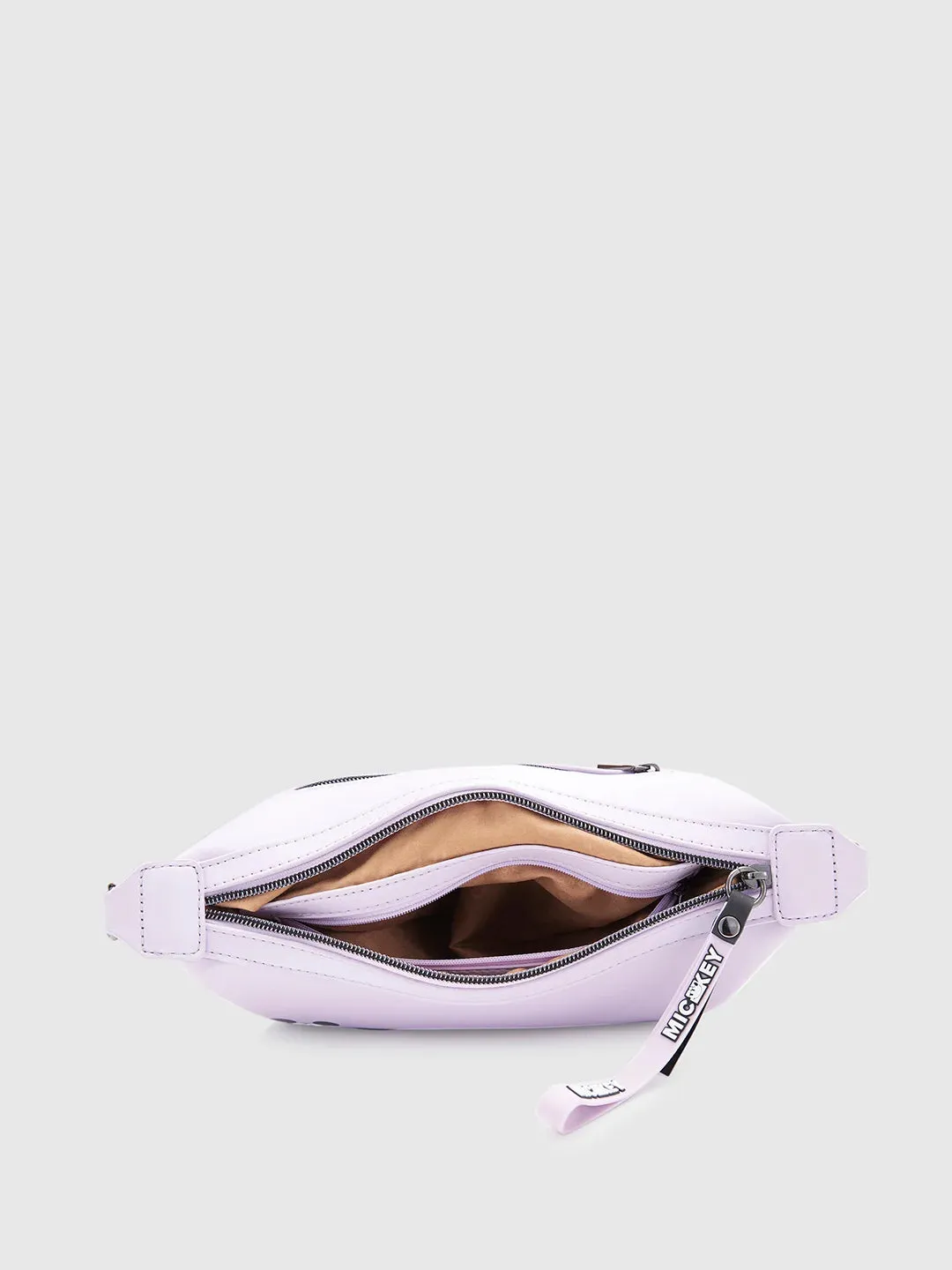 Caprese Disney Inspired Graphic Printed Mickey Mouse Collection Crossbody Medium Handbag Lavender