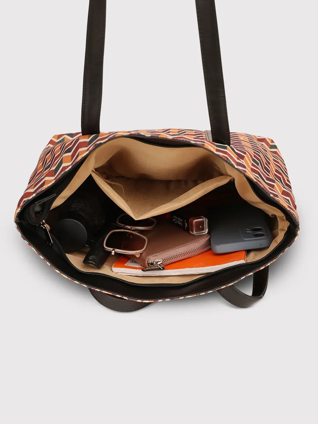 Caprese Susan Tote Large Womens Handbag Orange