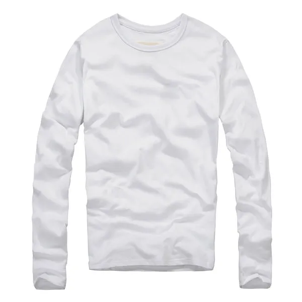Casual Cotton O-Neck Long Sleeve Shirt