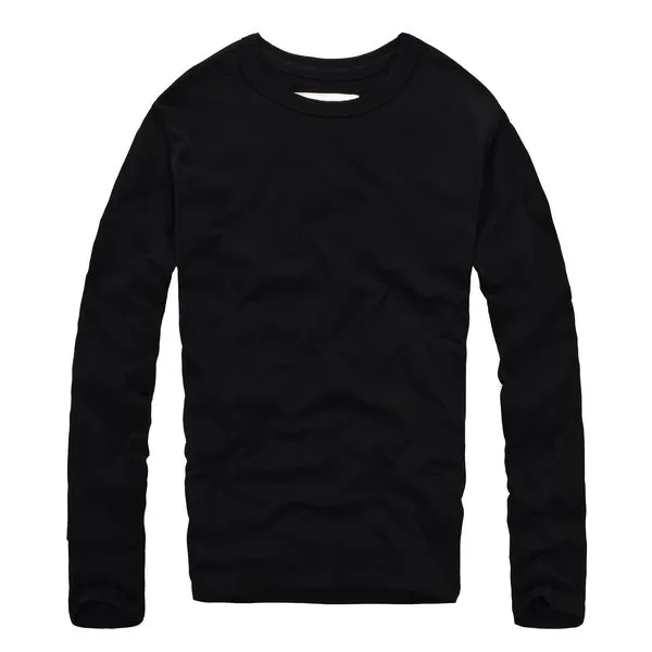 Casual Cotton O-Neck Long Sleeve Shirt