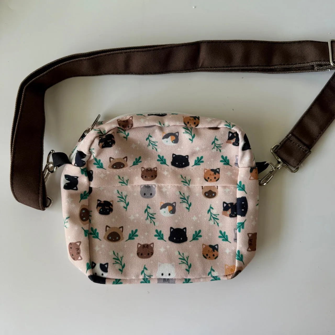 Cat Pattern Mini Crossbody Bag