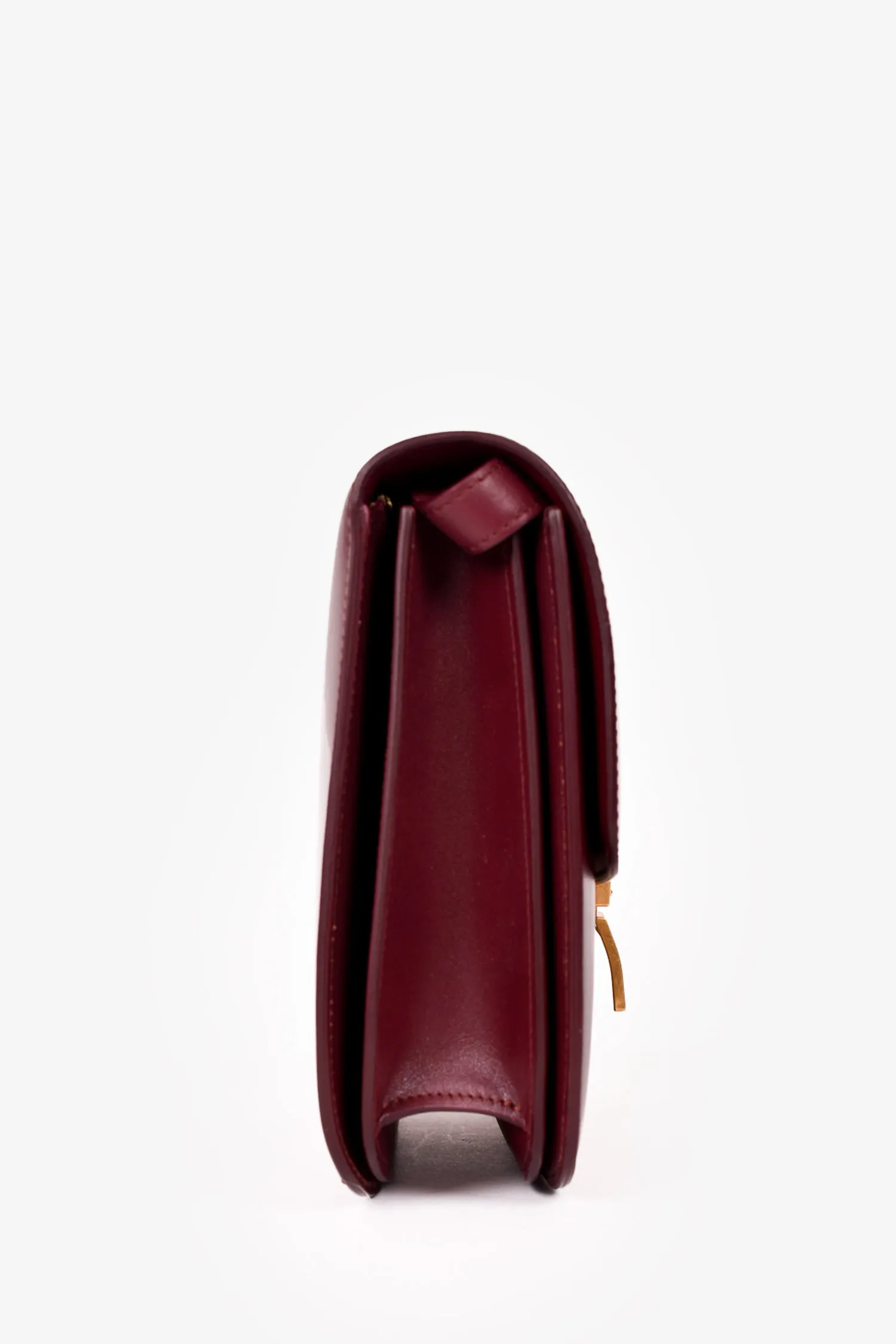 Celine 2019 Burgundy Leather Medium Classic Box Crossbody Bag