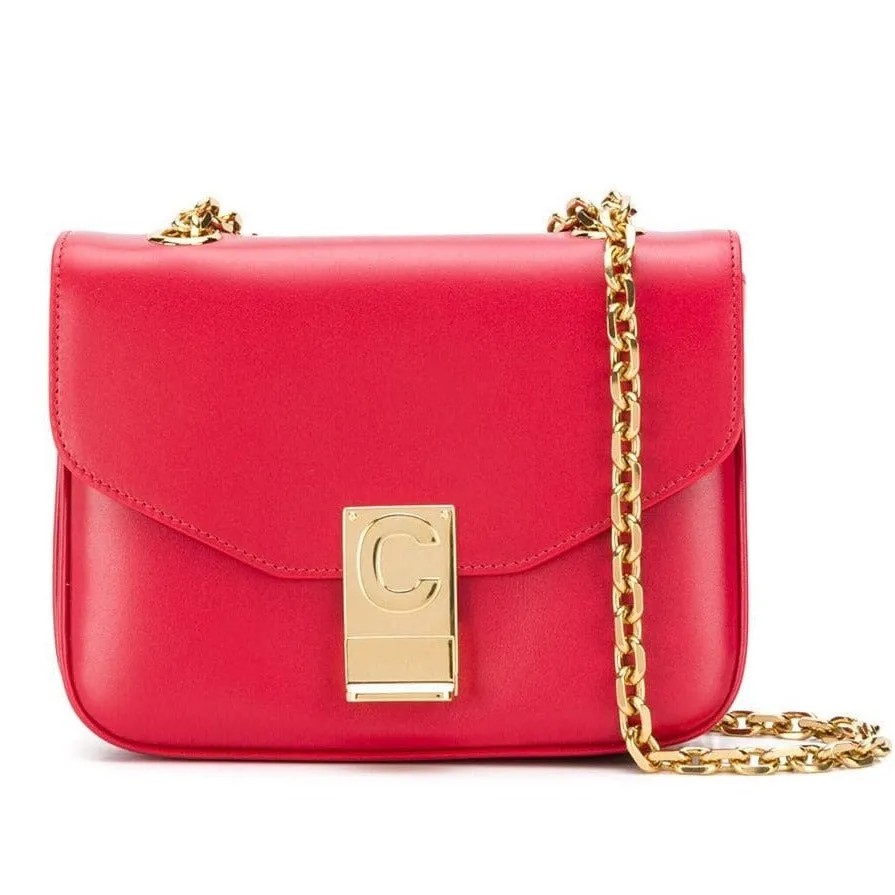 CELINE Mini C Red Crossbody Bag