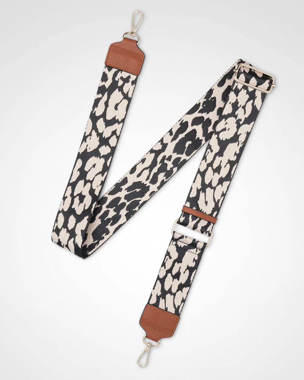 Charlotte Double Zip Crossbody Bag   Leopard Bag Strap