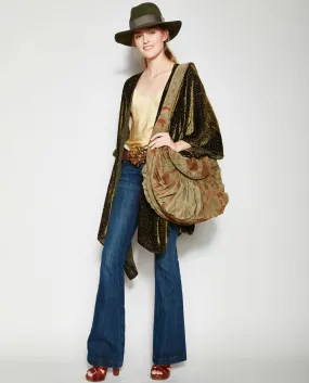 CHELSEA GIRL BAG IN TIE DYE OLIVE SUEDE