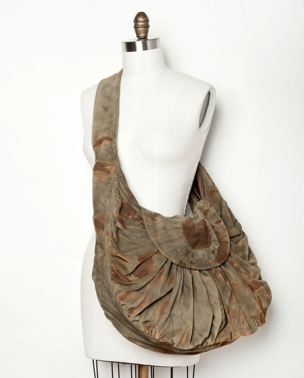 CHELSEA GIRL BAG IN TIE DYE OLIVE SUEDE