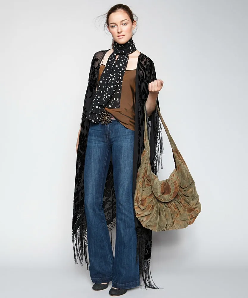 CHELSEA GIRL BAG IN TIE DYE OLIVE SUEDE