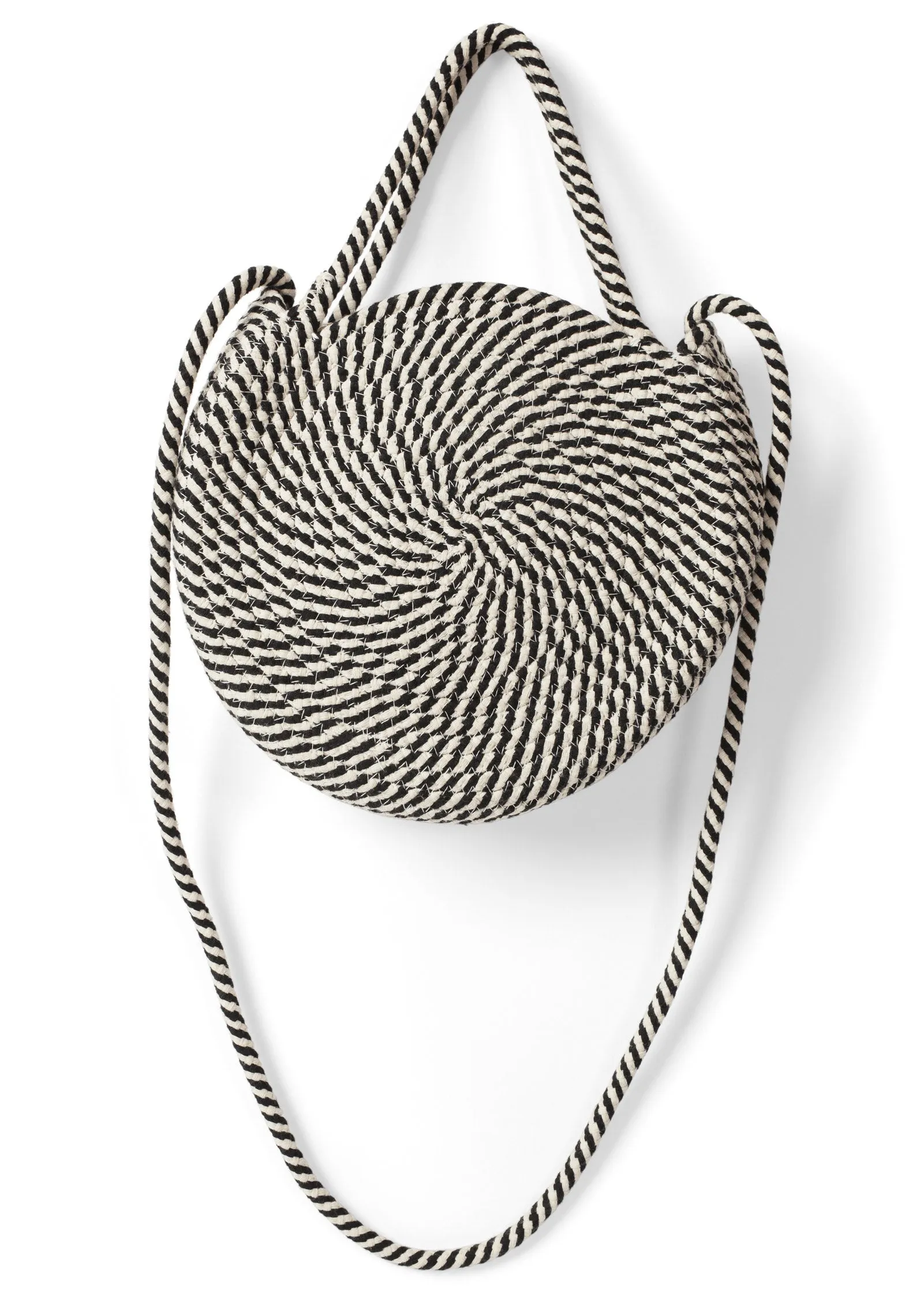 Circular Woven Bag - Black Multi