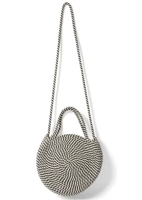 Circular Woven Bag - Black Multi