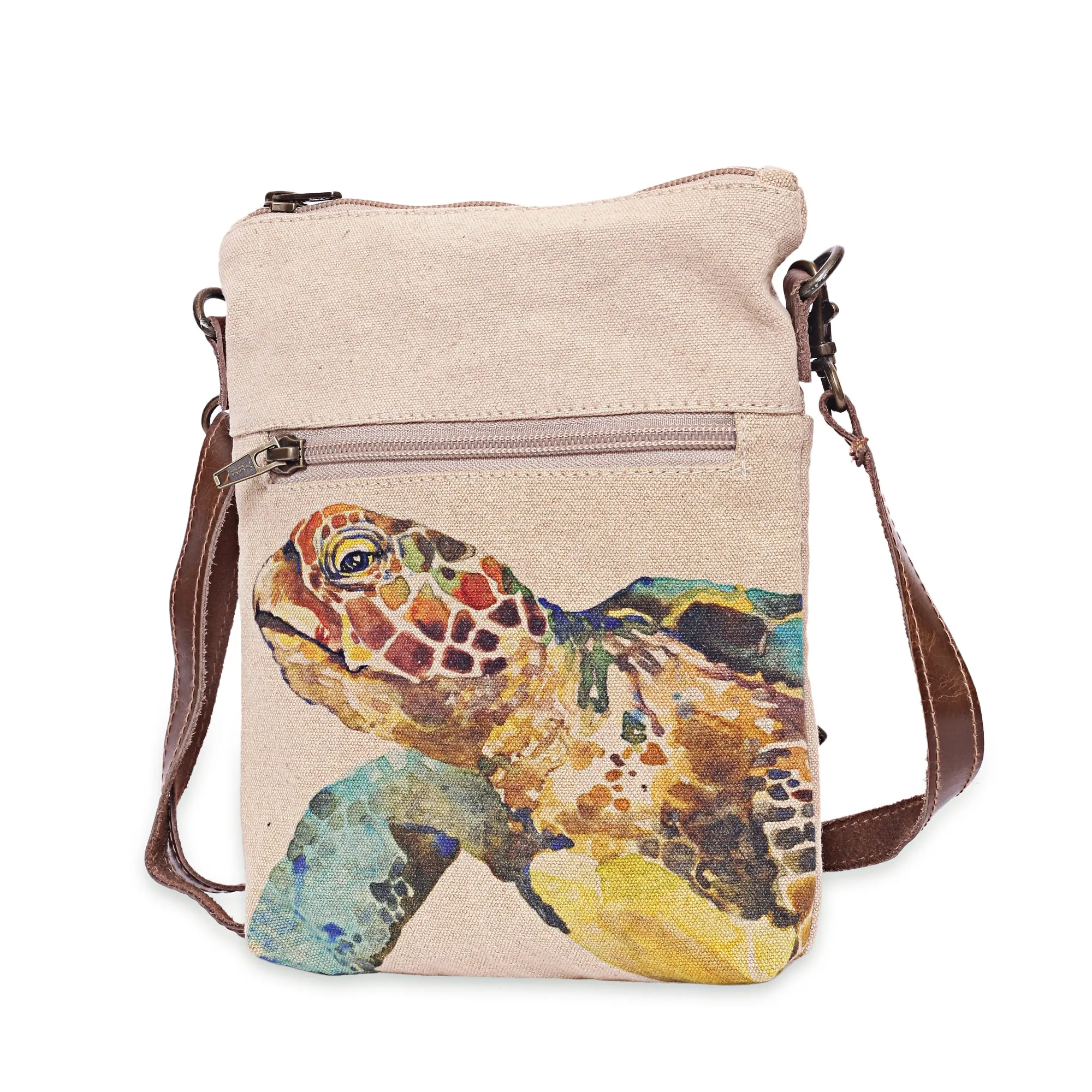 Cott N Curls Slim Sea Turtle Sling Bag