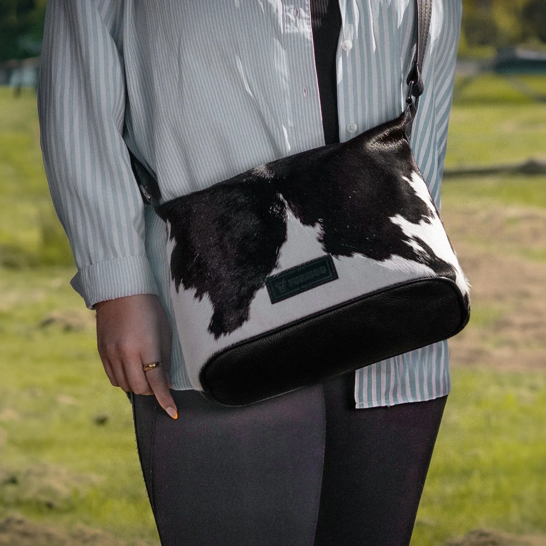 Cowhide Ms Monroe Crossbody Bag