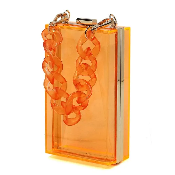 Crystal Clear Elegance: Acrylic Chain Crossbody