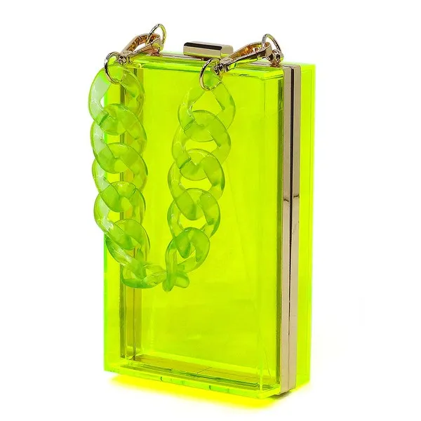 Crystal Clear Elegance: Acrylic Chain Crossbody