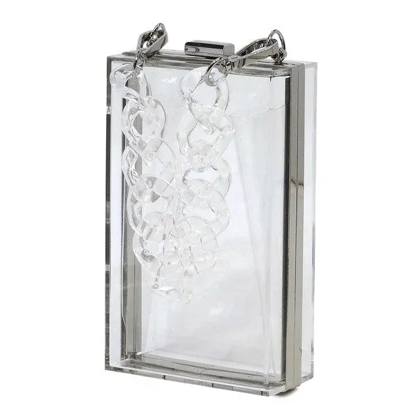 Crystal Clear Elegance: Acrylic Chain Crossbody