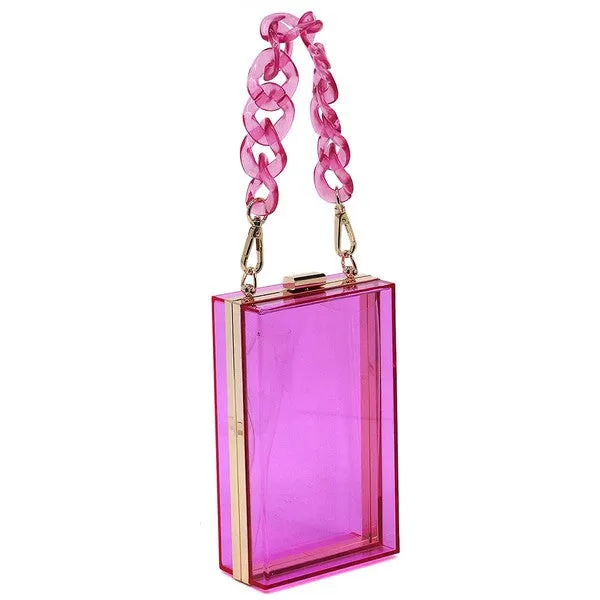 Crystal Clear Elegance: Acrylic Chain Crossbody