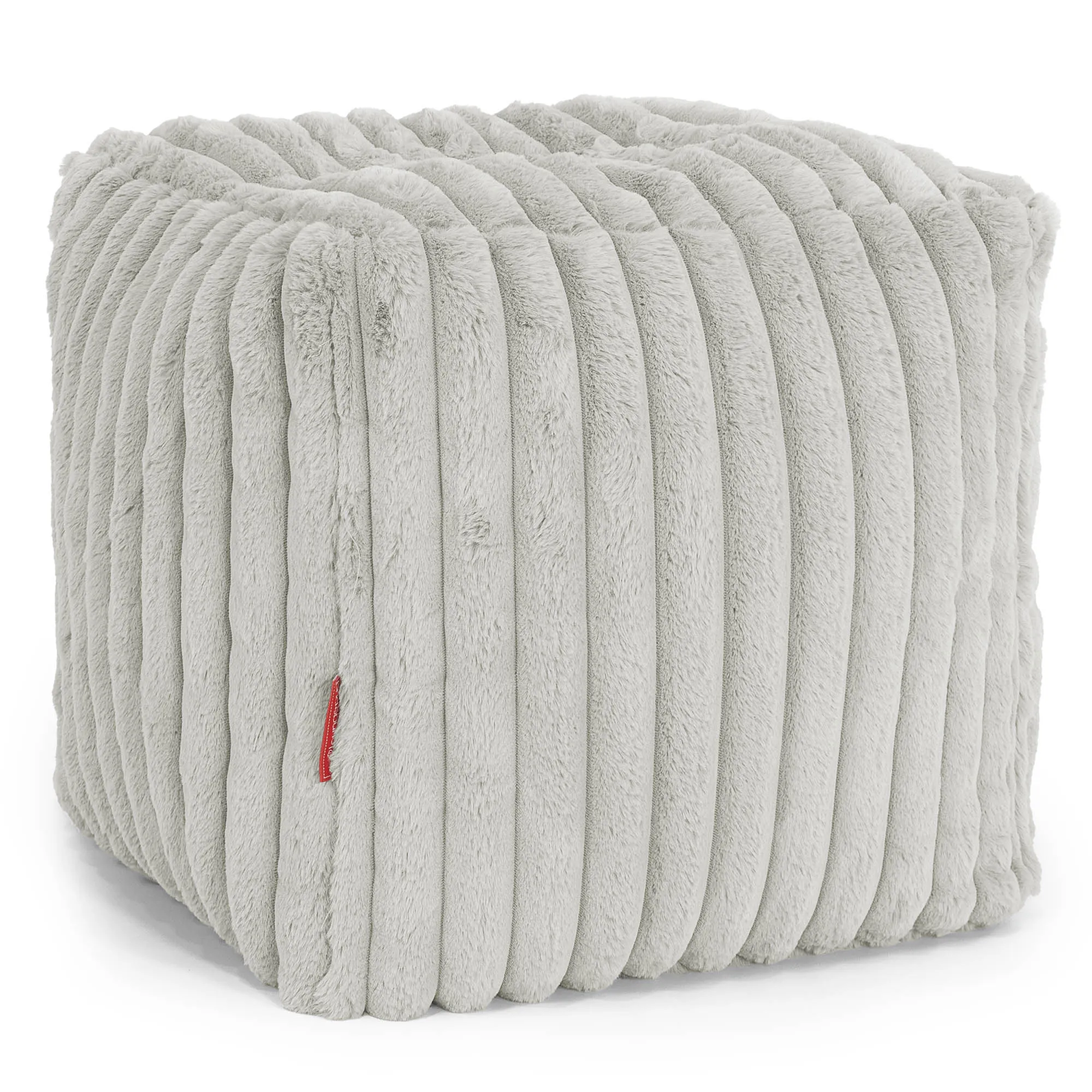 Cube Footstool Pouffe - Ultra Plush Cord Sage Green