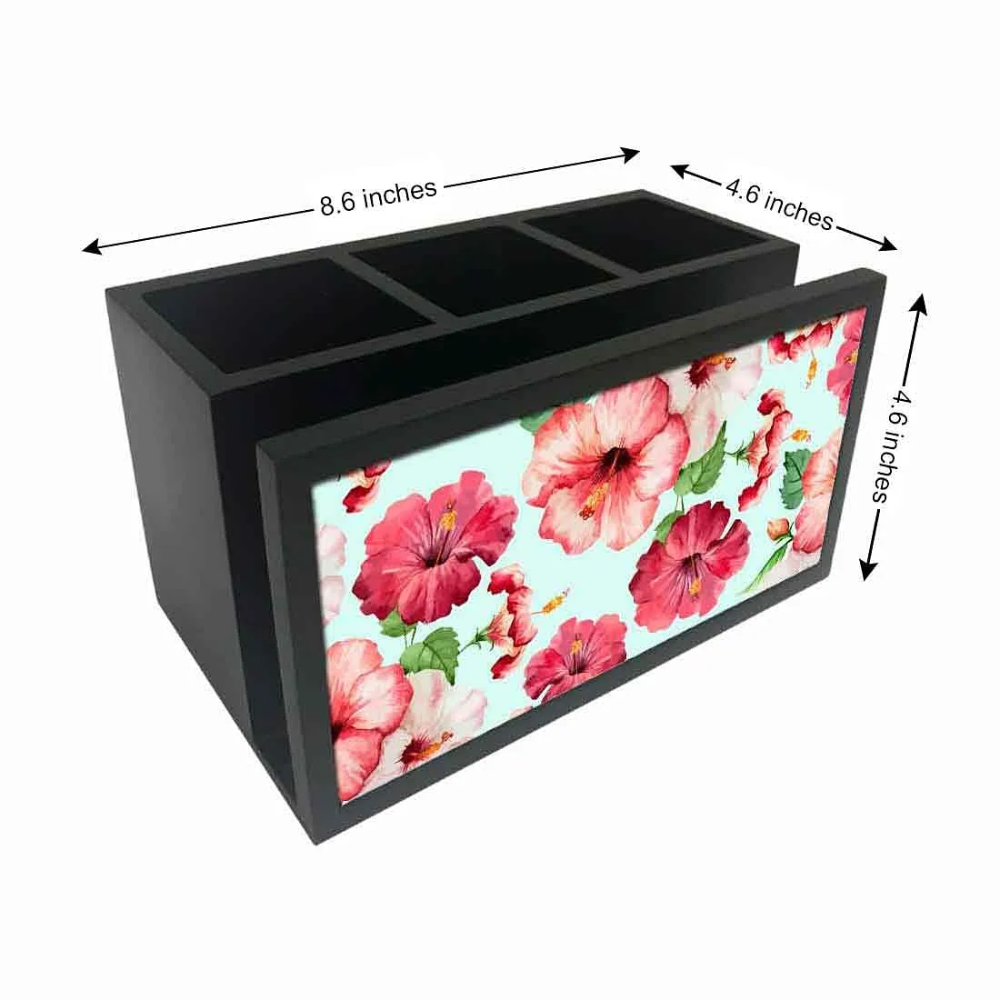 Cutlery Tissue Holder Napkin Stand -  Red Watercolor Hibiscus