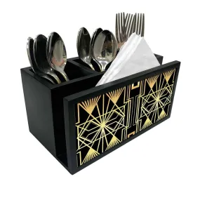 Cutlery Tissue Holder Napkin Stand -  Retro