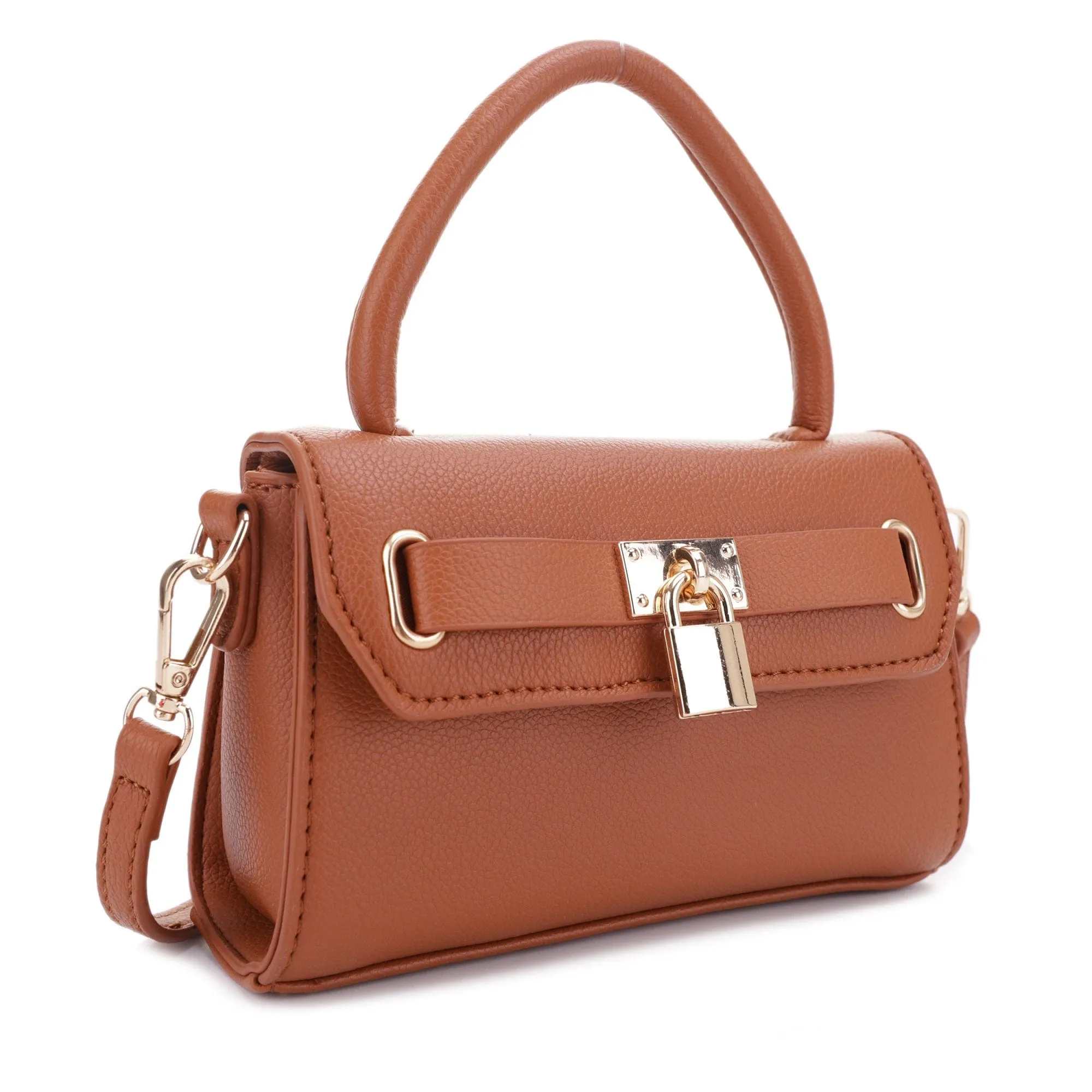 DJ960308D Charlotte Lock Satchel Crossbody Bag