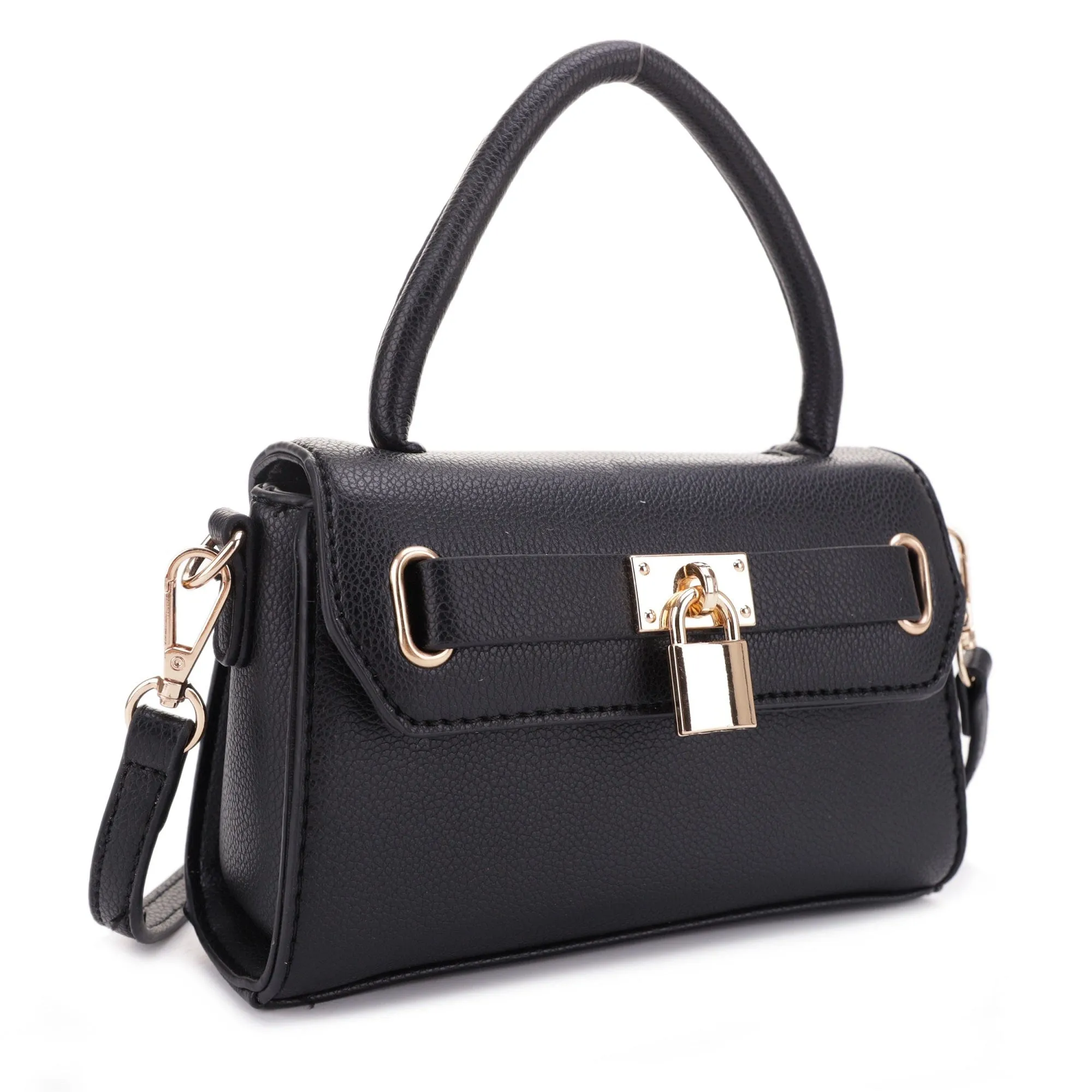DJ960308D Charlotte Lock Satchel Crossbody Bag