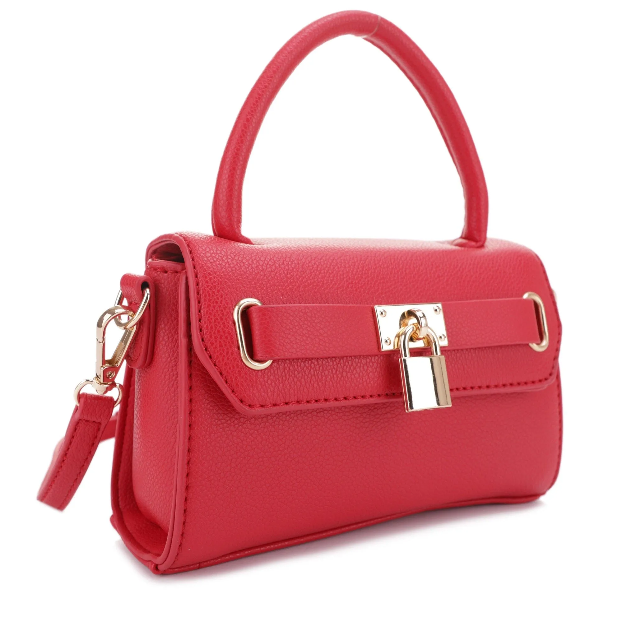 DJ960308D Charlotte Lock Satchel Crossbody Bag