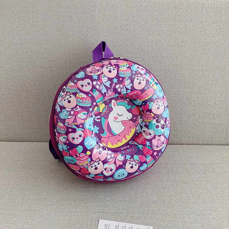 Donut Eggshell Bag - Cartoon Kids Backpack for Kindergarten