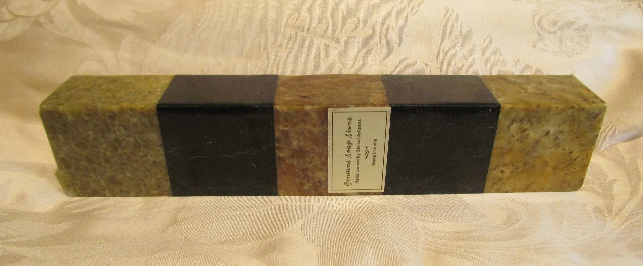 Genuine Soapstone Candle Holder 5 Tea Light Soap Stone Holder With Leaf Candles