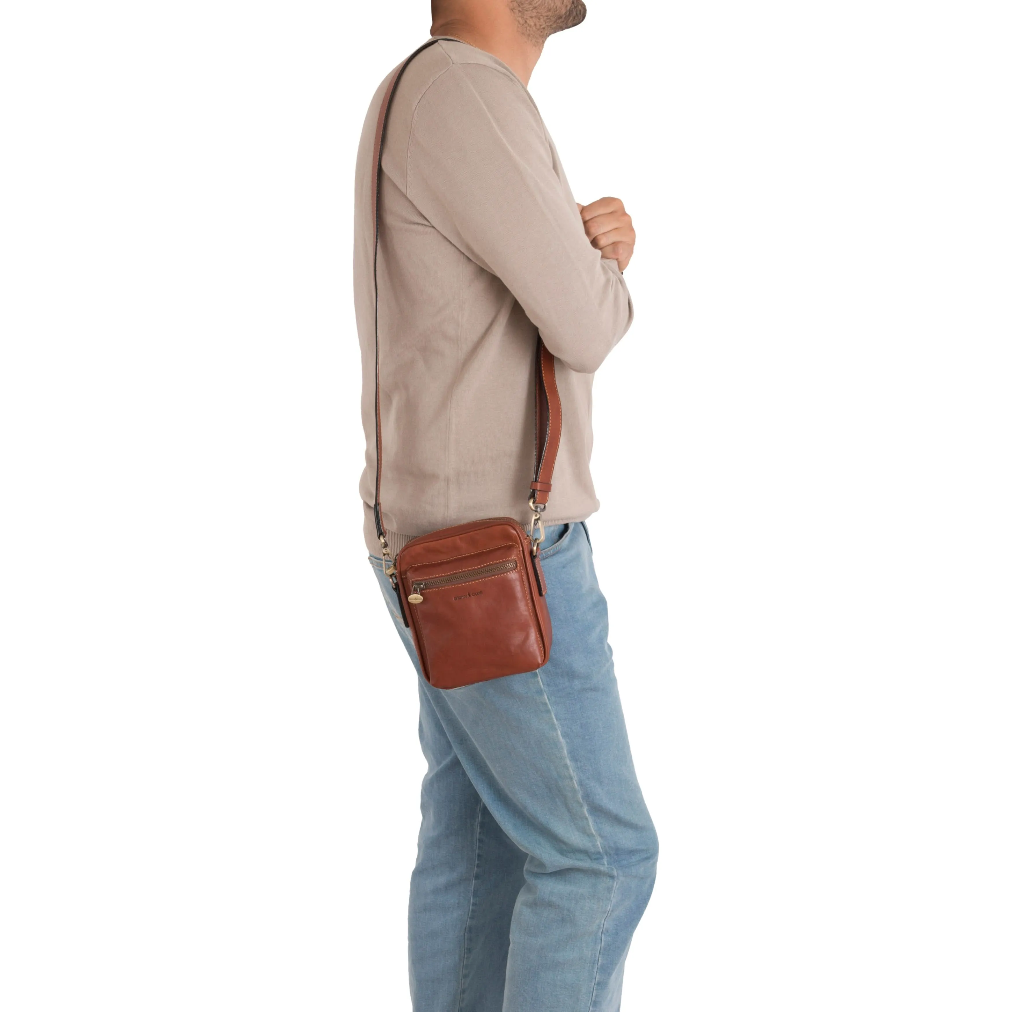 Gianni Conti ASIA Crossbody Bag - Vegetable-Tanned Leather
