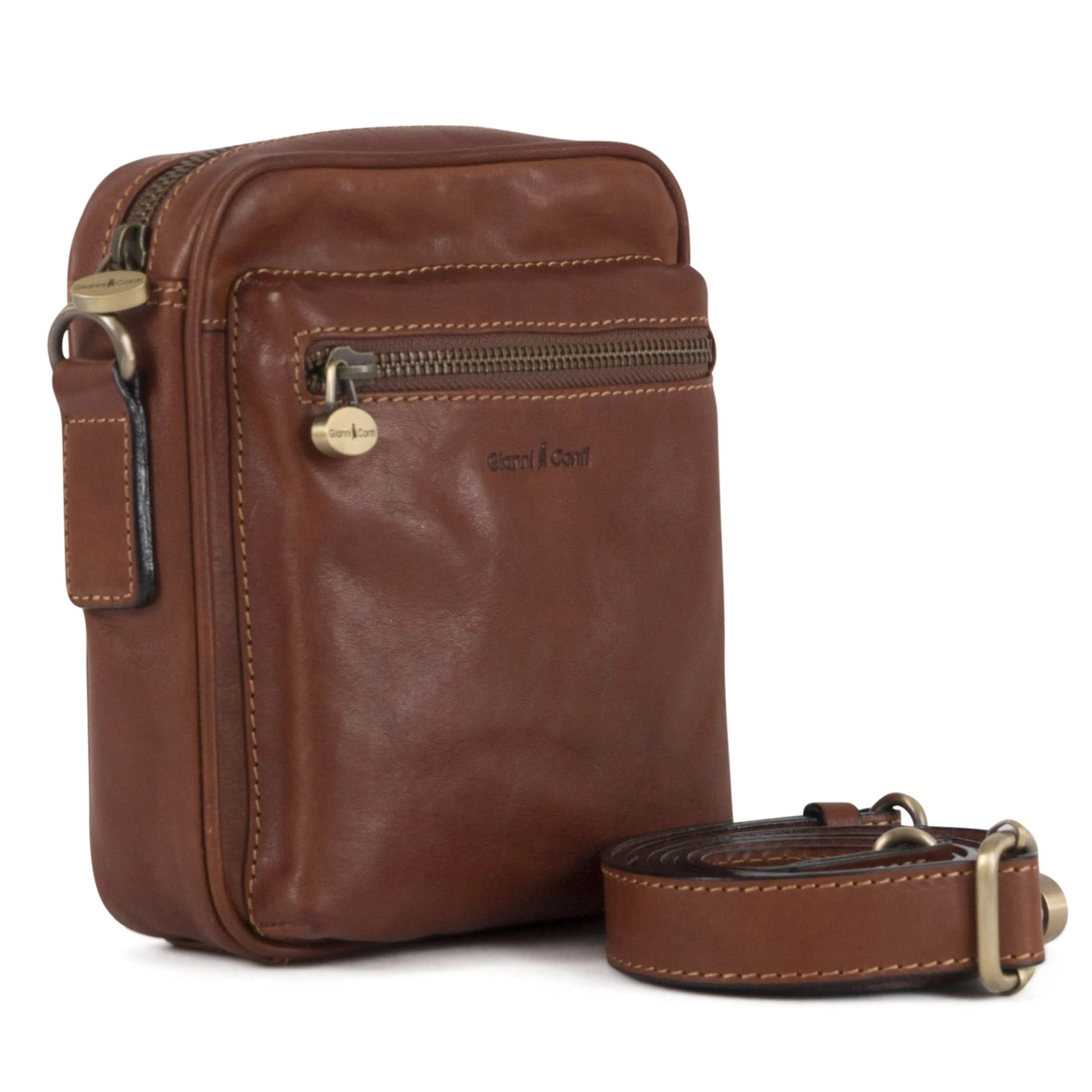 Gianni Conti ASIA Crossbody Bag - Vegetable-Tanned Leather