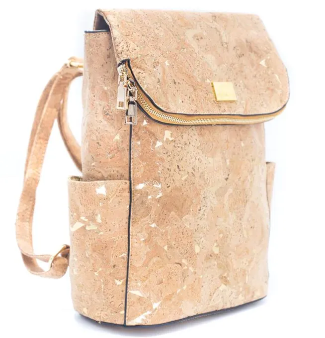 GoldieXL Cork Backpack Natural Gold Fleck