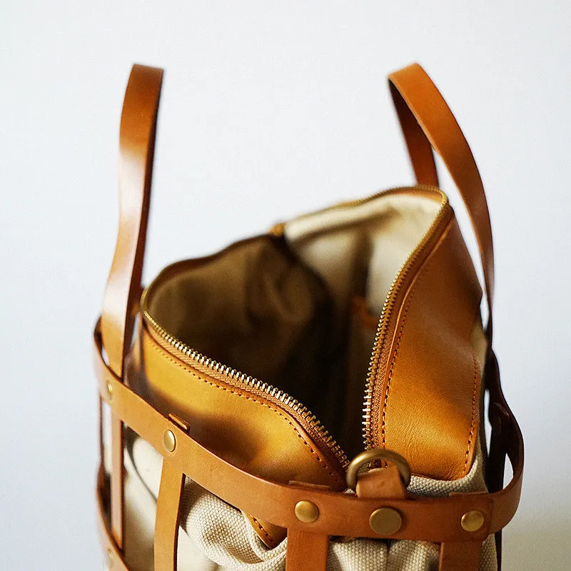 Handmade Womens Genuine Leather Tote Handbags Purse Cross Shoulder Bag for Women