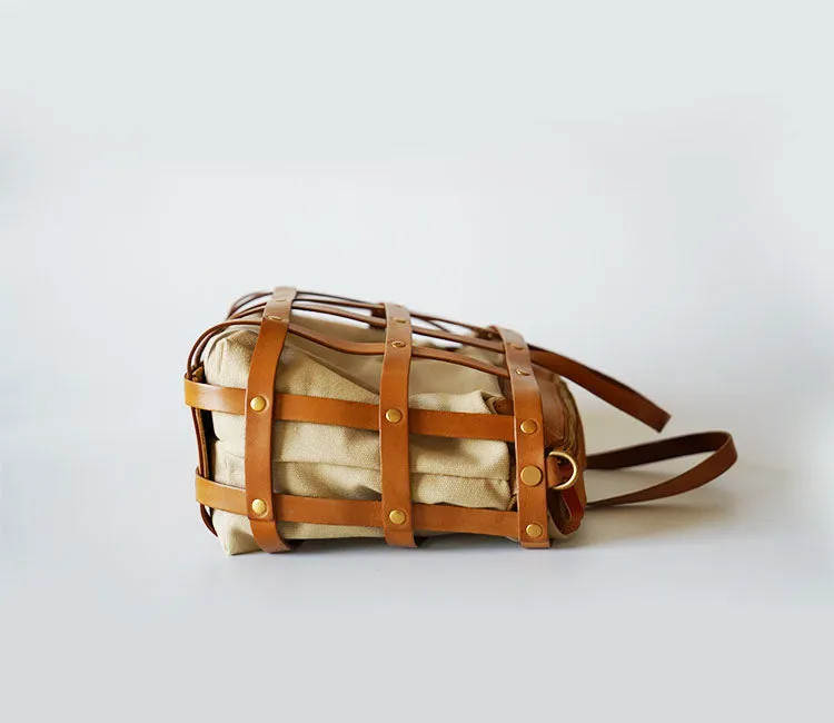 Handmade Womens Genuine Leather Tote Handbags Purse Cross Shoulder Bag for Women