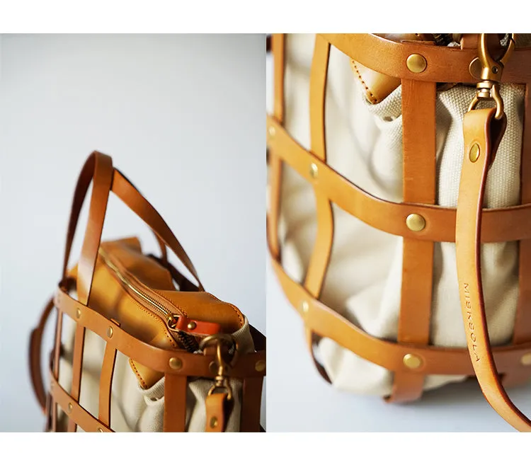 Handmade Womens Genuine Leather Tote Handbags Purse Cross Shoulder Bag for Women