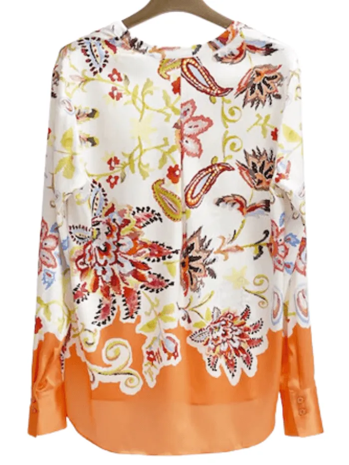 Herzen’s Angelegenheit Kaki Multi Printed Tunic Blouse 25233 6179 233038