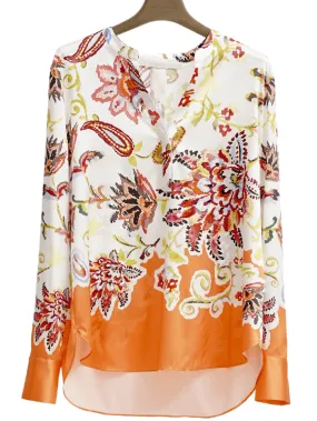 Herzen’s Angelegenheit Kaki Multi Printed Tunic Blouse 25233 6179 233038